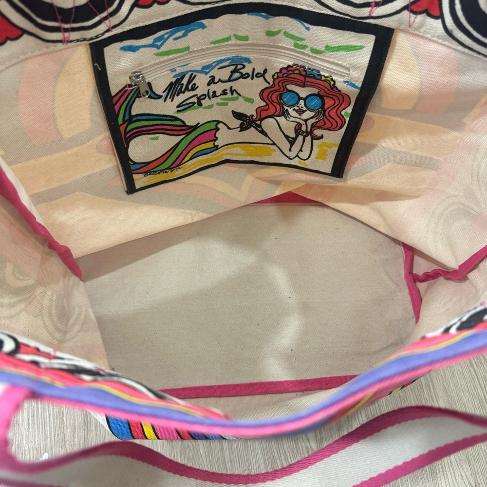 Brighton rainbow canvas heart tote - Picture 5 of 8